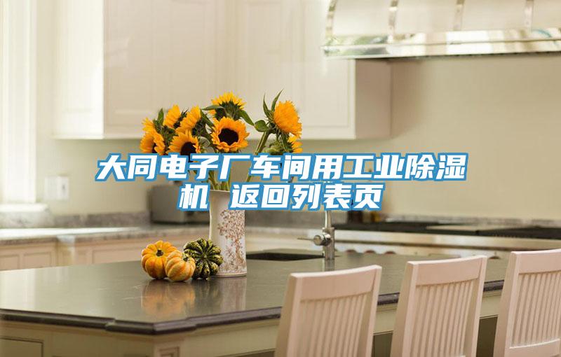 大同電子廠車間用工業(yè)除濕機(jī) 返回列表頁(yè)