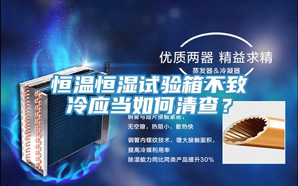 恒溫恒濕試驗箱不致冷應當如何清查？