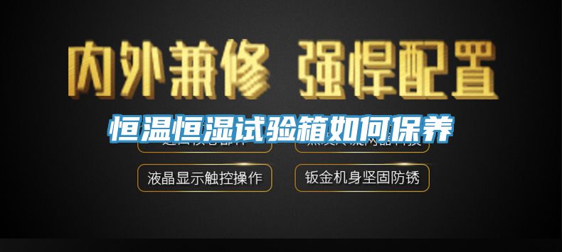恒溫恒濕試驗箱如何保養(yǎng)
