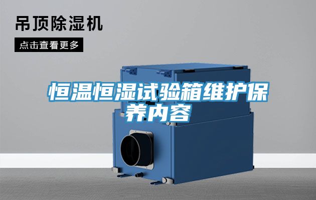 恒溫恒濕試驗(yàn)箱維護(hù)保養(yǎng)內(nèi)容