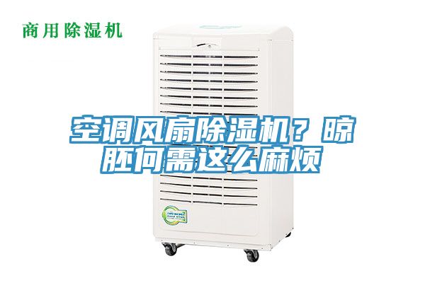 空調(diào)風(fēng)扇除濕機(jī)？晾胚何需這么麻煩